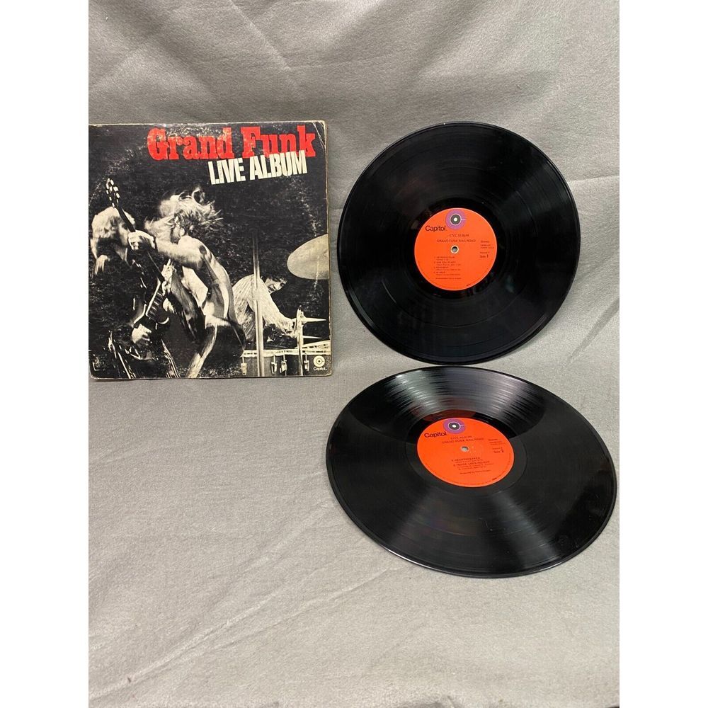 VINTAGE GRAND FUNK RAILROAD "LIVE ALBUM" ‎ 12 INCH VINYL 2 RECORD SET STEREO